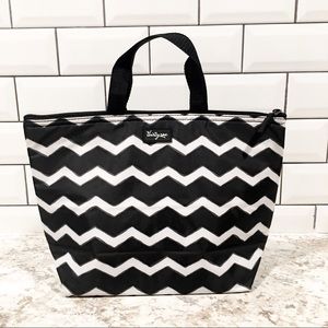 Thirty One Black White Chevron Lunch Cooler Bag